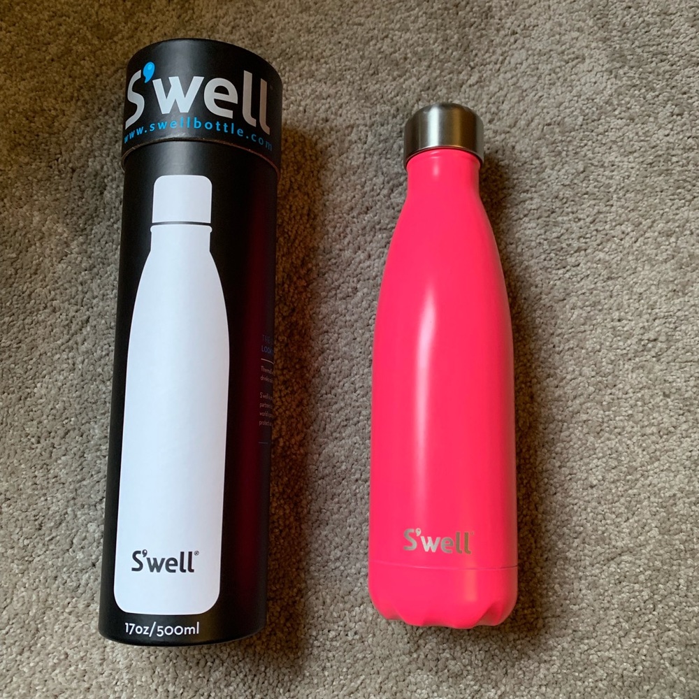 Hot pink matte swell water bottle